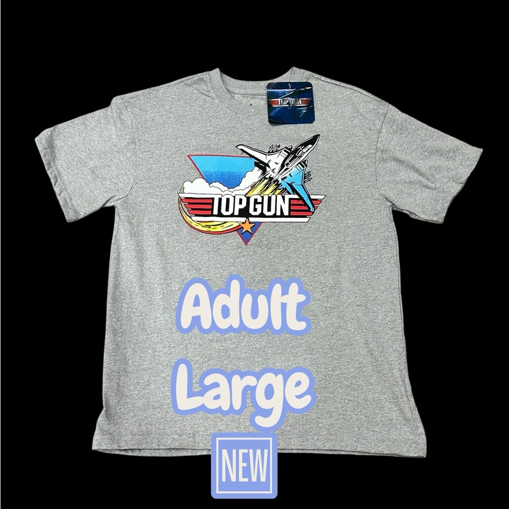 Adult Top Gun Movie Paramount Large Gray T-Shirt Tee Top Crew Short Sleeve NWT - Picture 3 of 8